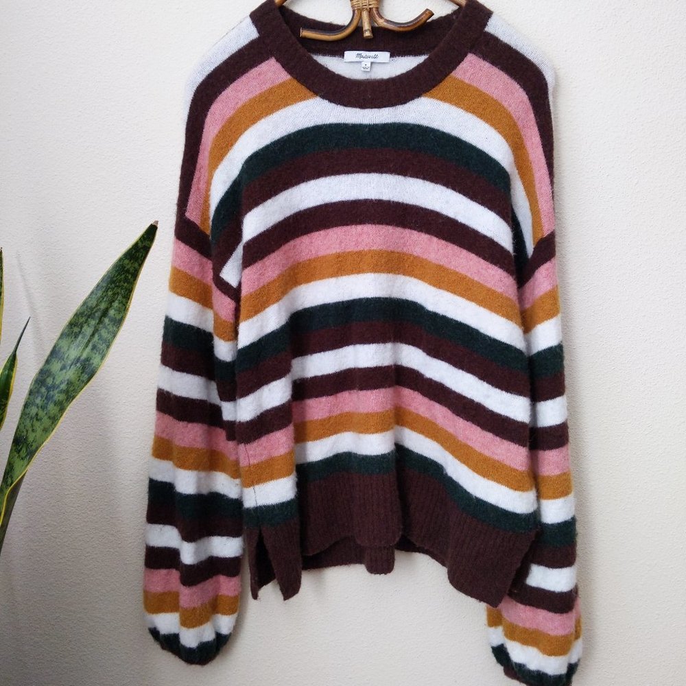 Madewell Striped Crew Neck Sweater